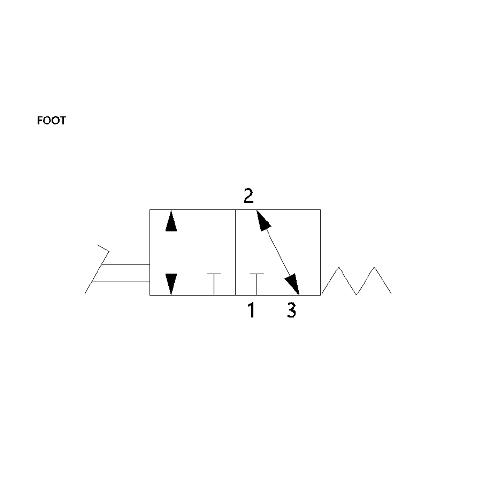 0820400006 NUMATICS/AVENTICS MECHANICAL VALVE<BR>AP SERIES 3/2 SPR RTN 1/4" G (FOOT PEDAL)